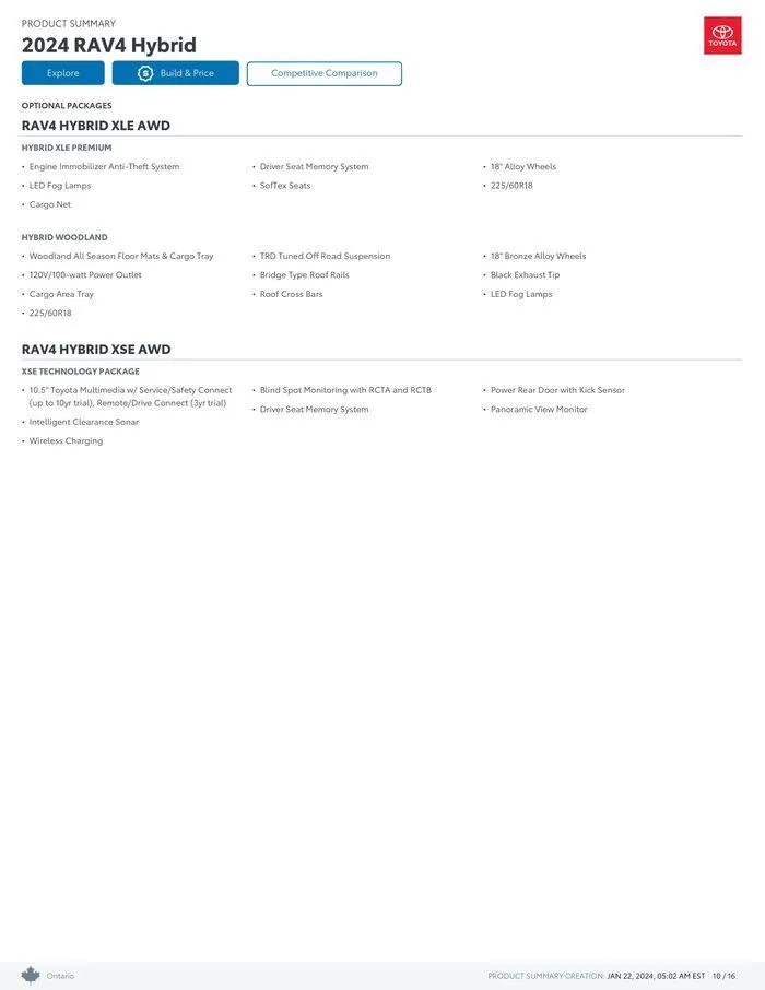 Toyota RAV4 from January 22 to January 22 2025 - flyer page 10