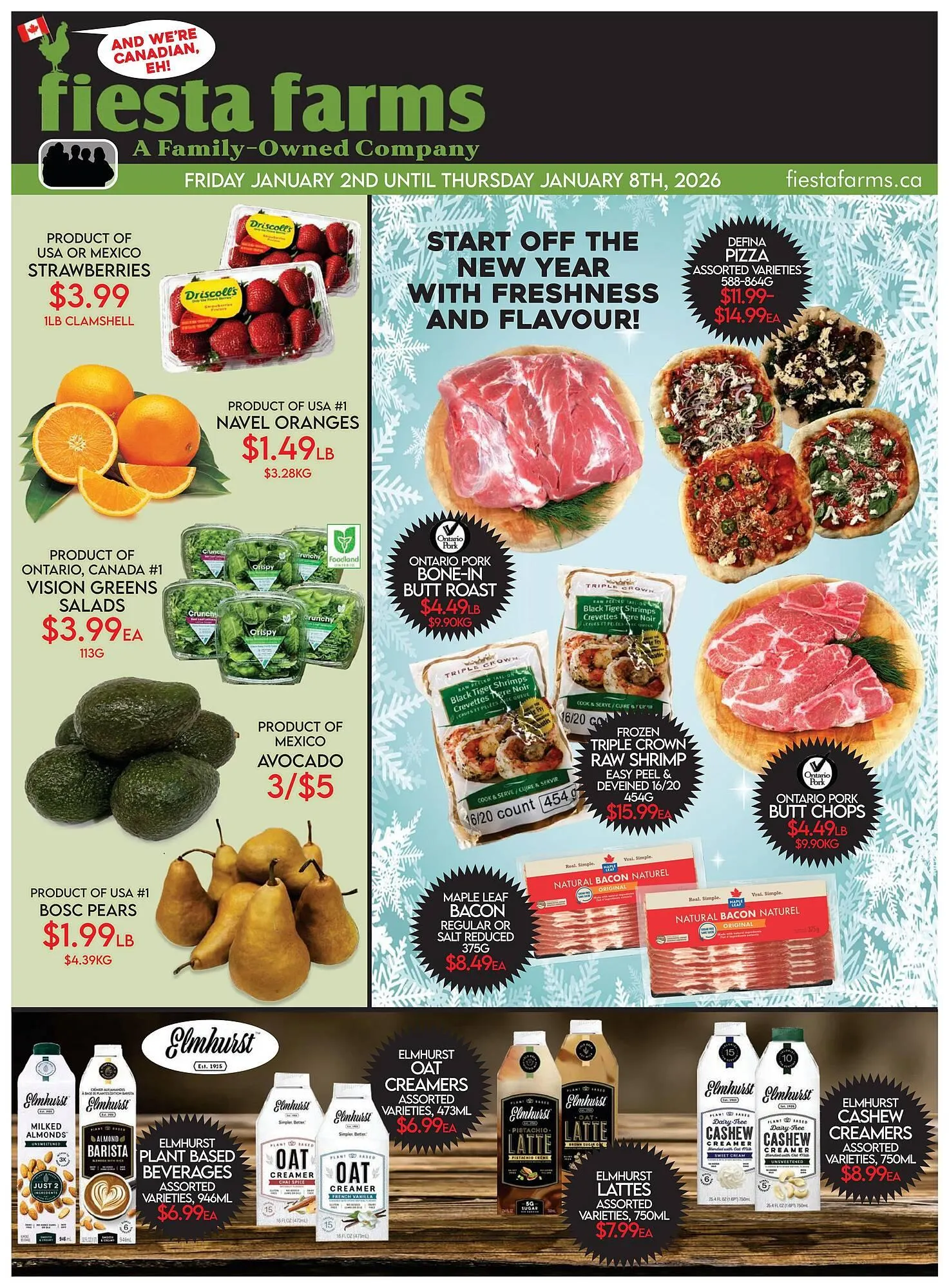Fiesta Farms flyer from January 2 to January 8 2026 - flyer page 1