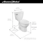 Cadet 4.8L Single Flush Round Front Standard Height 2-Piece toilet in White with Lined Tank