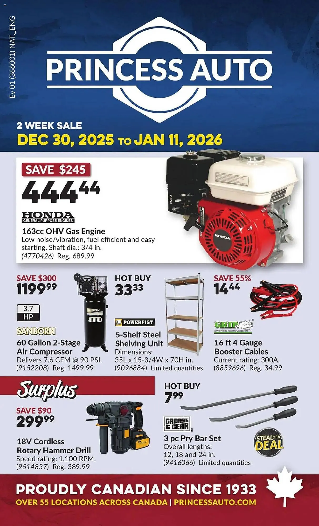 Princess Auto flyer from December 30 to January 11 2026 - flyer page 1