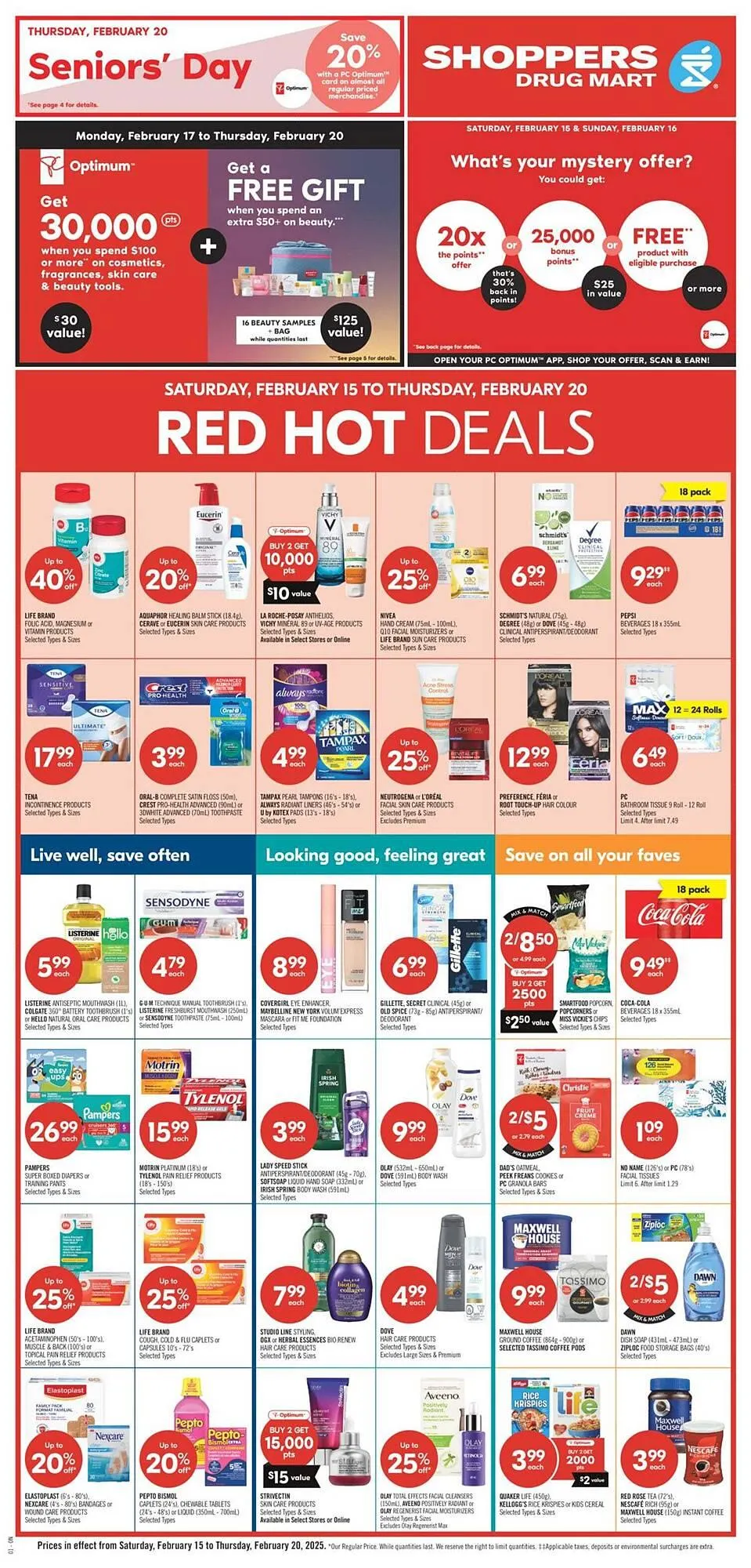 Shoppers Drug Mart flyer from February 15 to February 21 2025 - flyer page 1