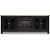 Wildenauer TV Stand with Fireplace - Brown/Black