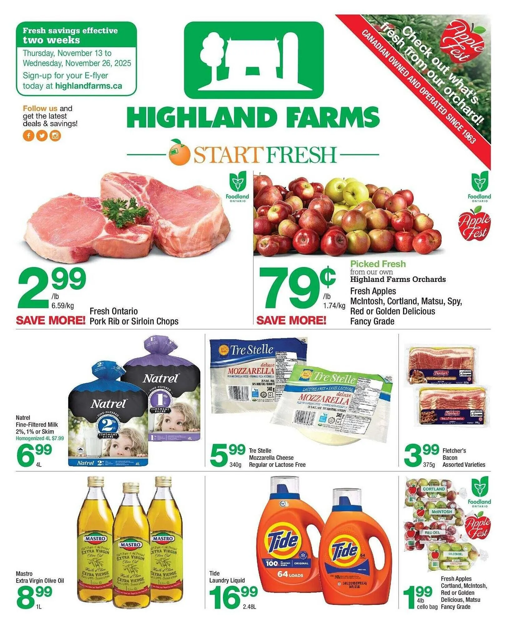 Highland Farms flyer from November 13 to November 27 2025 - flyer page 1