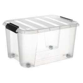 Contenant en plastique avec attaches clips