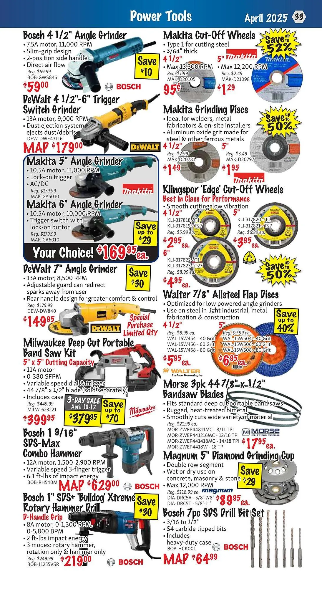 KMS Tools flyer from April 1 to April 30 2025 - flyer page 33