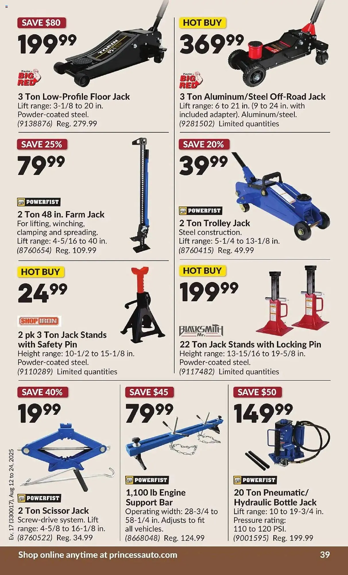 Princess Auto flyer from August 12 to August 25 2025 - flyer page 43