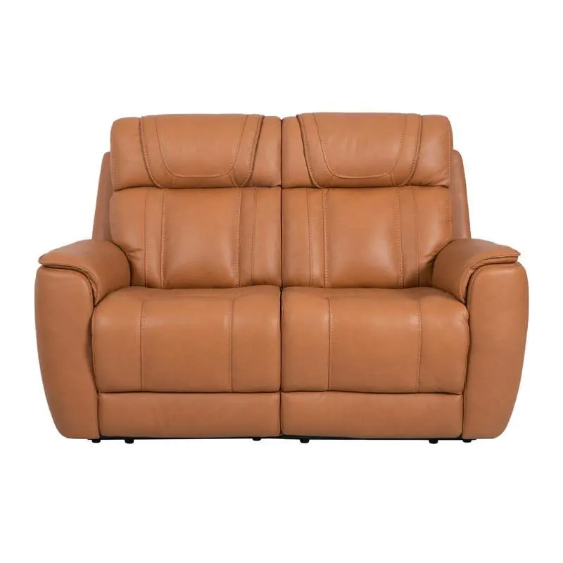 Causeuse modulaire électrique inclinable en cuir véritable - 2 mcx