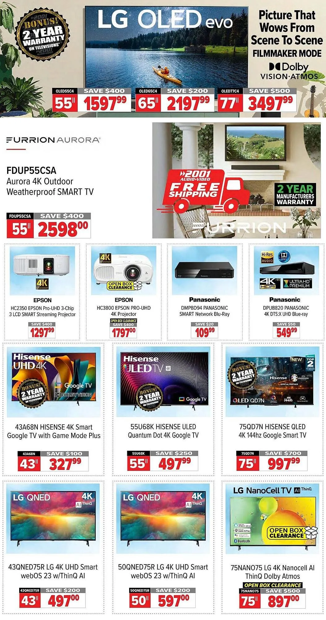 2001 Audio Video flyer from March 21 to March 28 2025 - flyer page 2