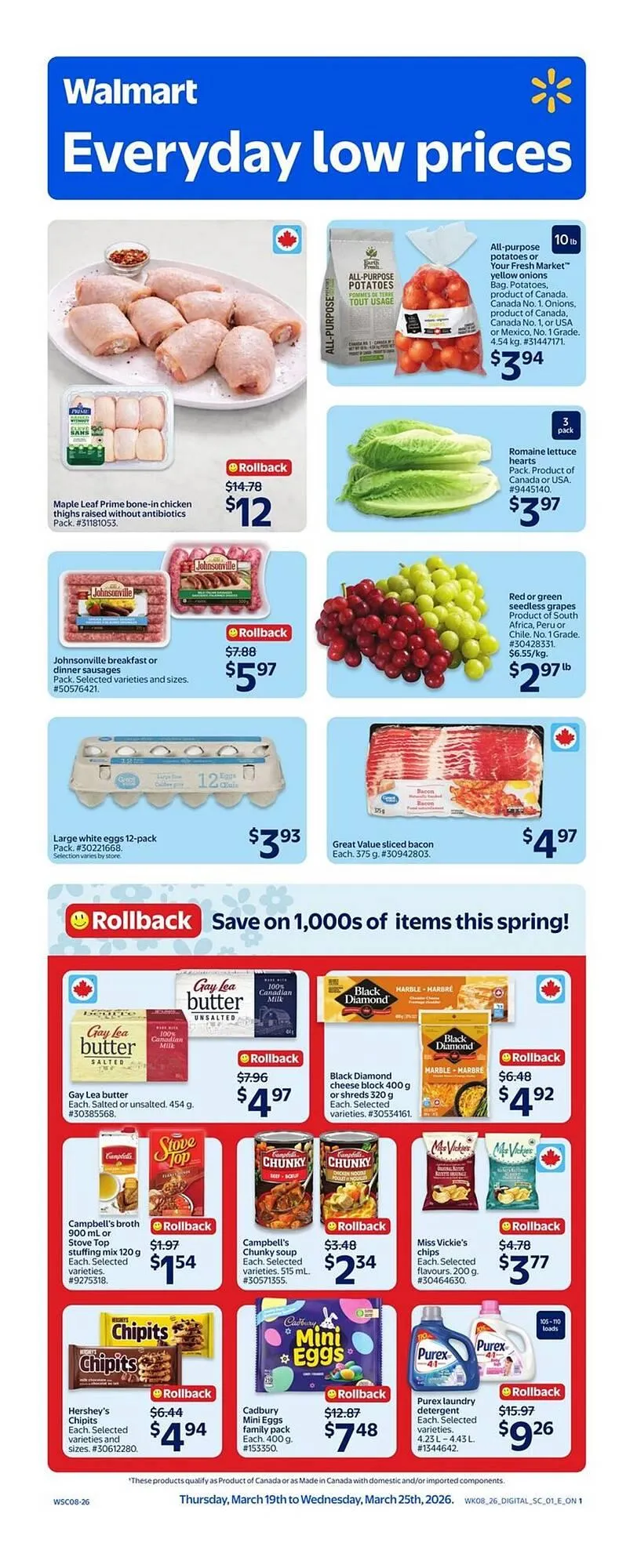 Walmart flyer from March 19 to March 25 2026 - flyer page 1