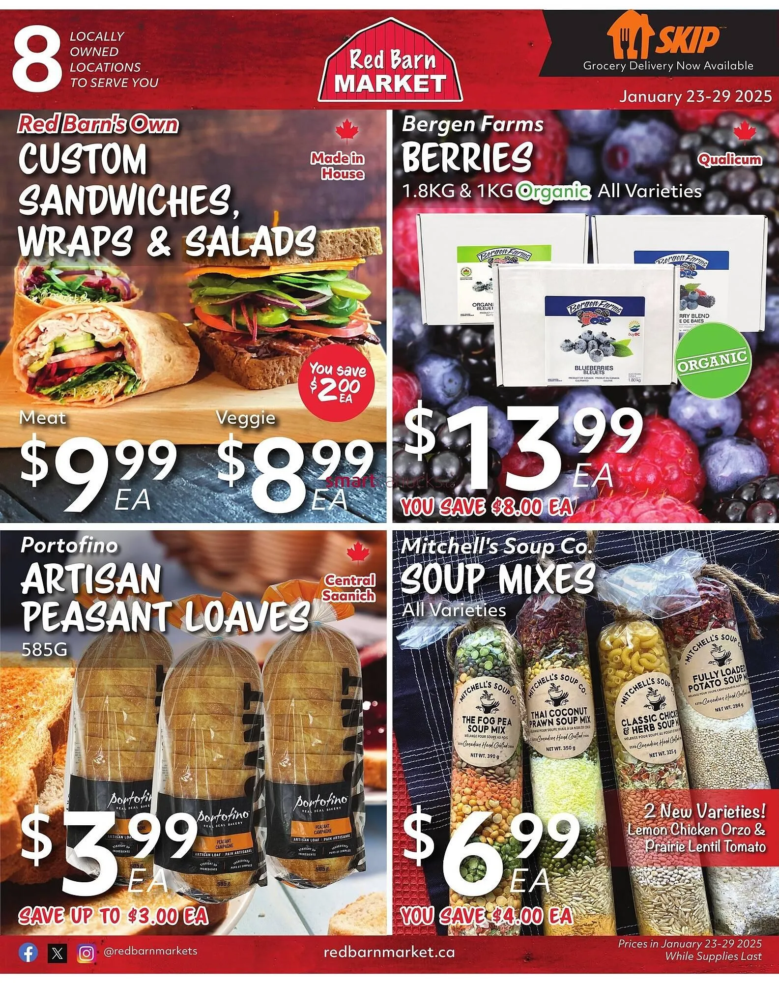 Red Barn Market flyer from January 23 to February 12 2025 - flyer page 1