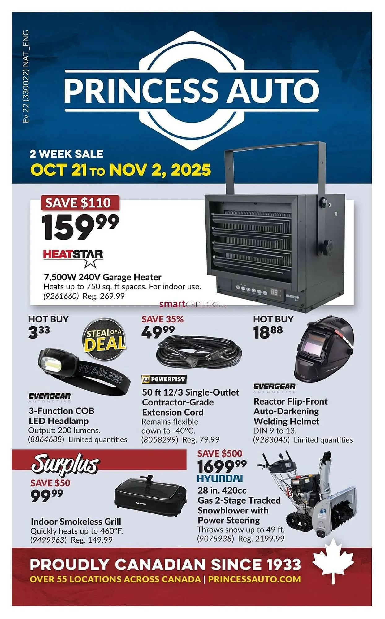 Princess Auto flyer from October 16 to October 26 2025 - flyer page 1