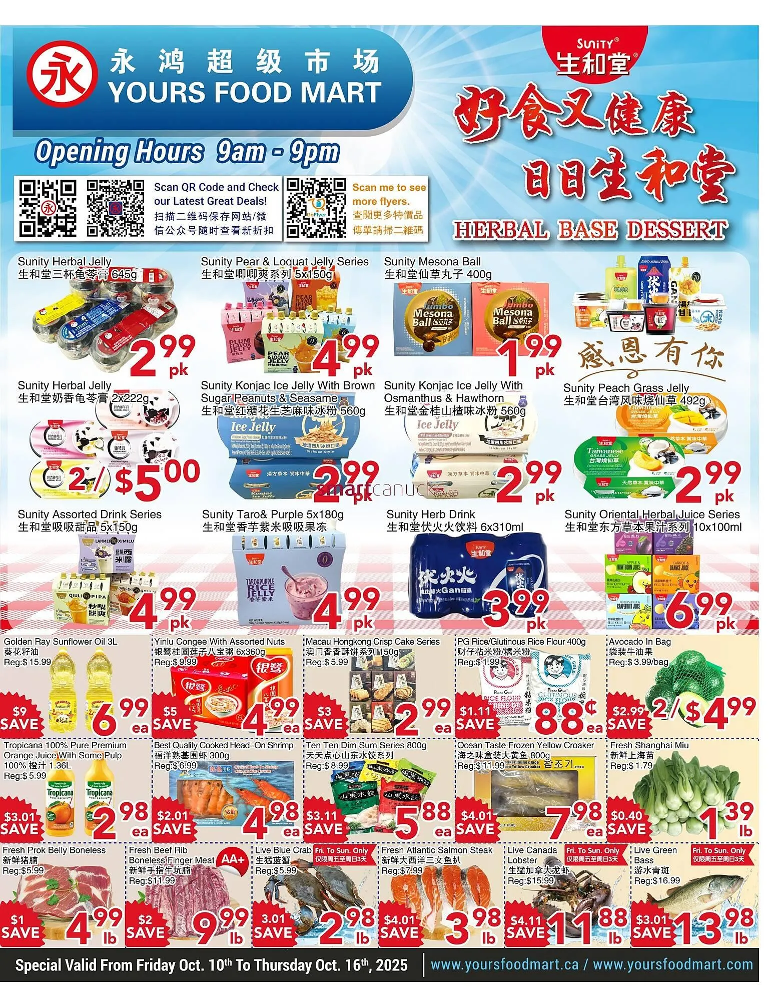 Yours Food Mart flyer from October 10 to October 16 2025 - flyer page 1