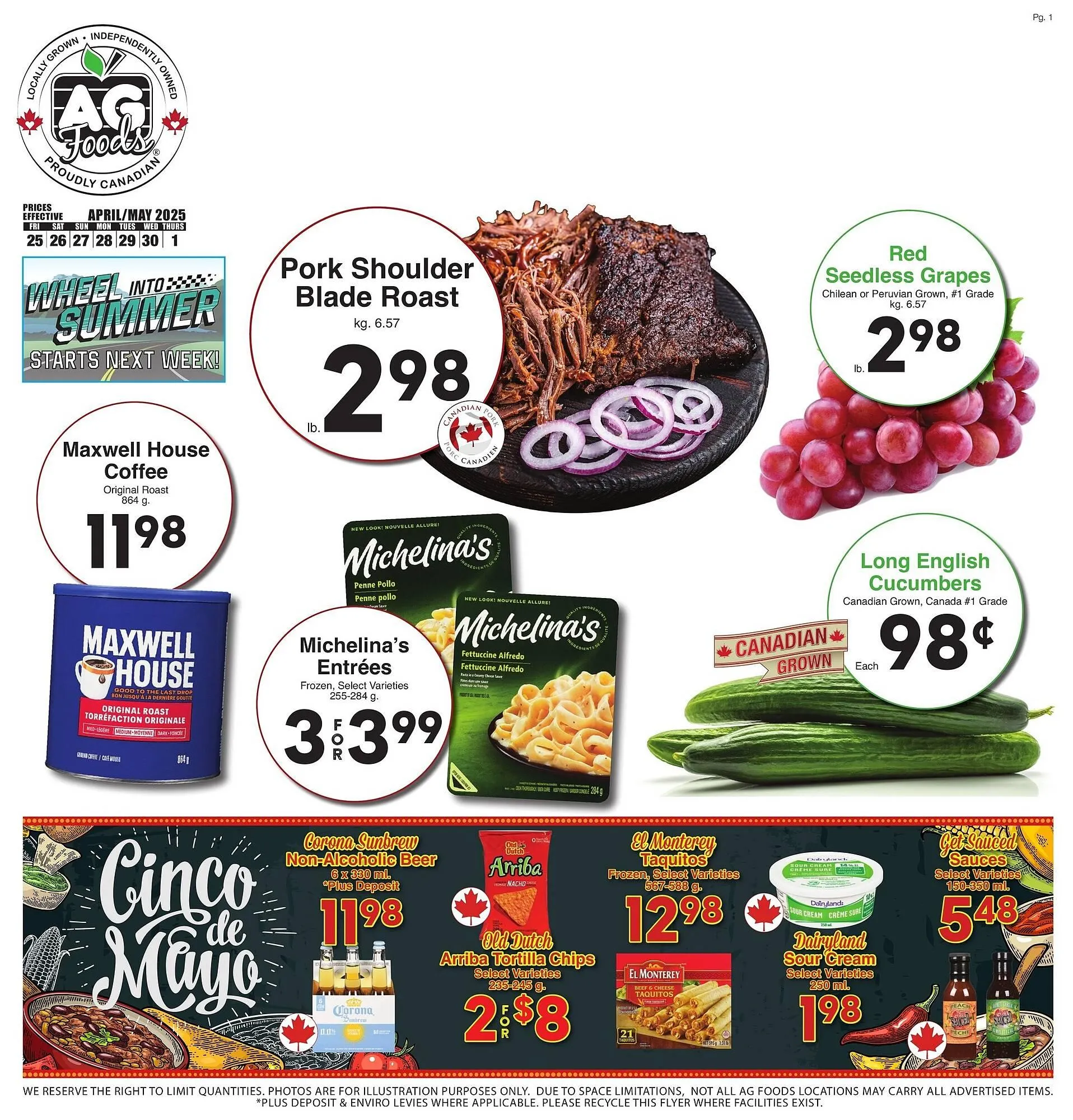 AG Foods flyer from April 25 to May 1 2025 - flyer page 1