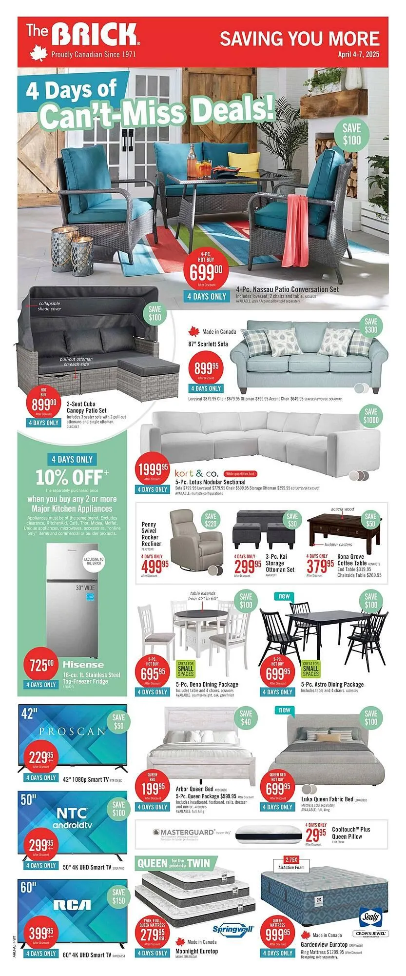 The Brick flyer from April 1 to April 18 2025 - flyer page 1