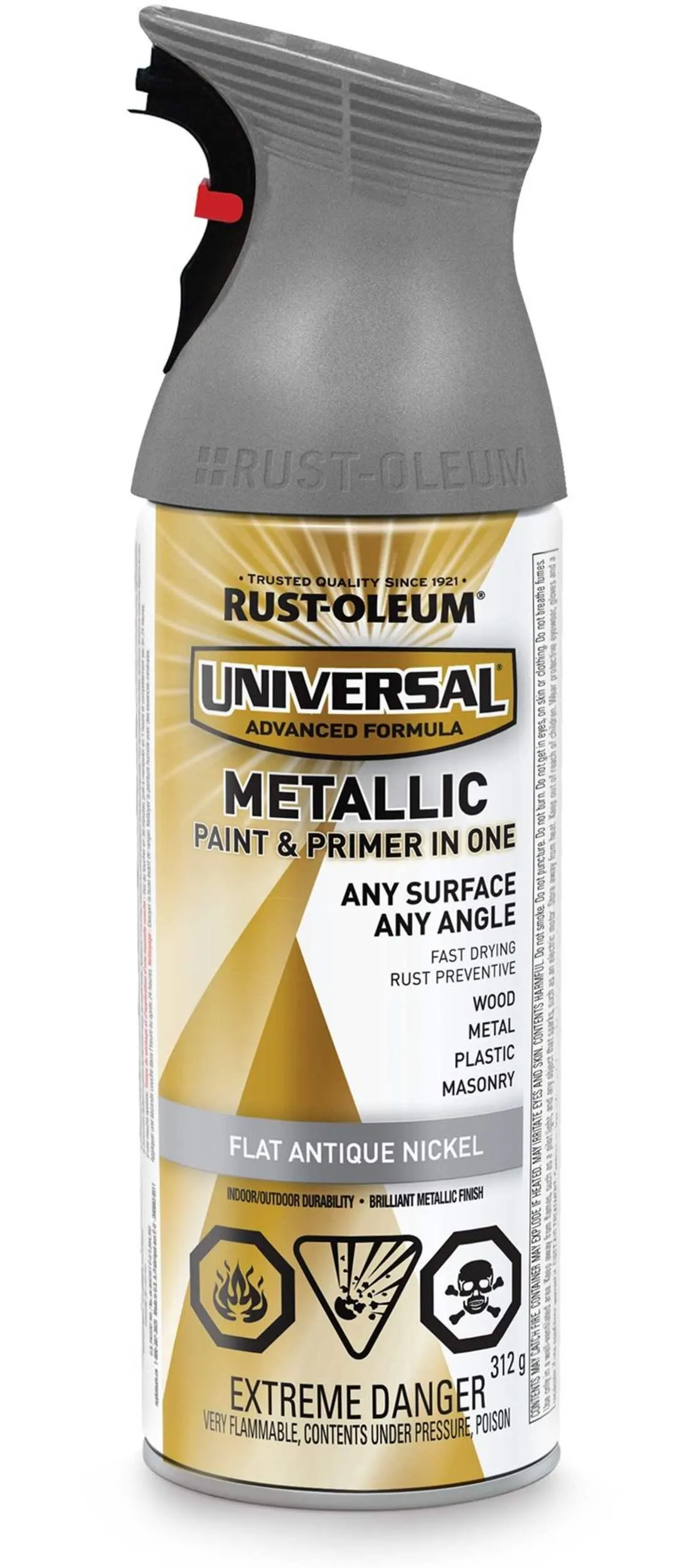 Rust-Oleum® Universal All Surface Aerosol Spray Paint & Primer, Metallic, 312-g