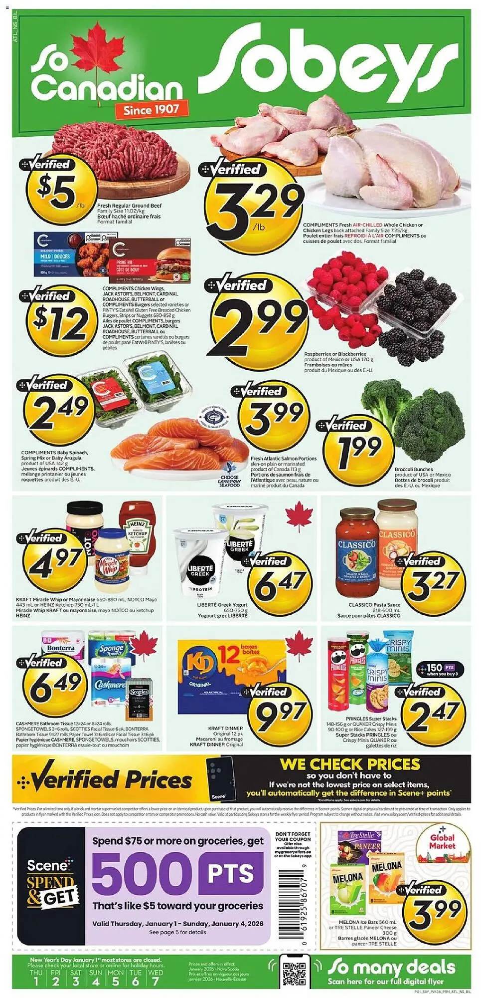 Sobeys flyer from January 1 to January 7 2026 - flyer page 1