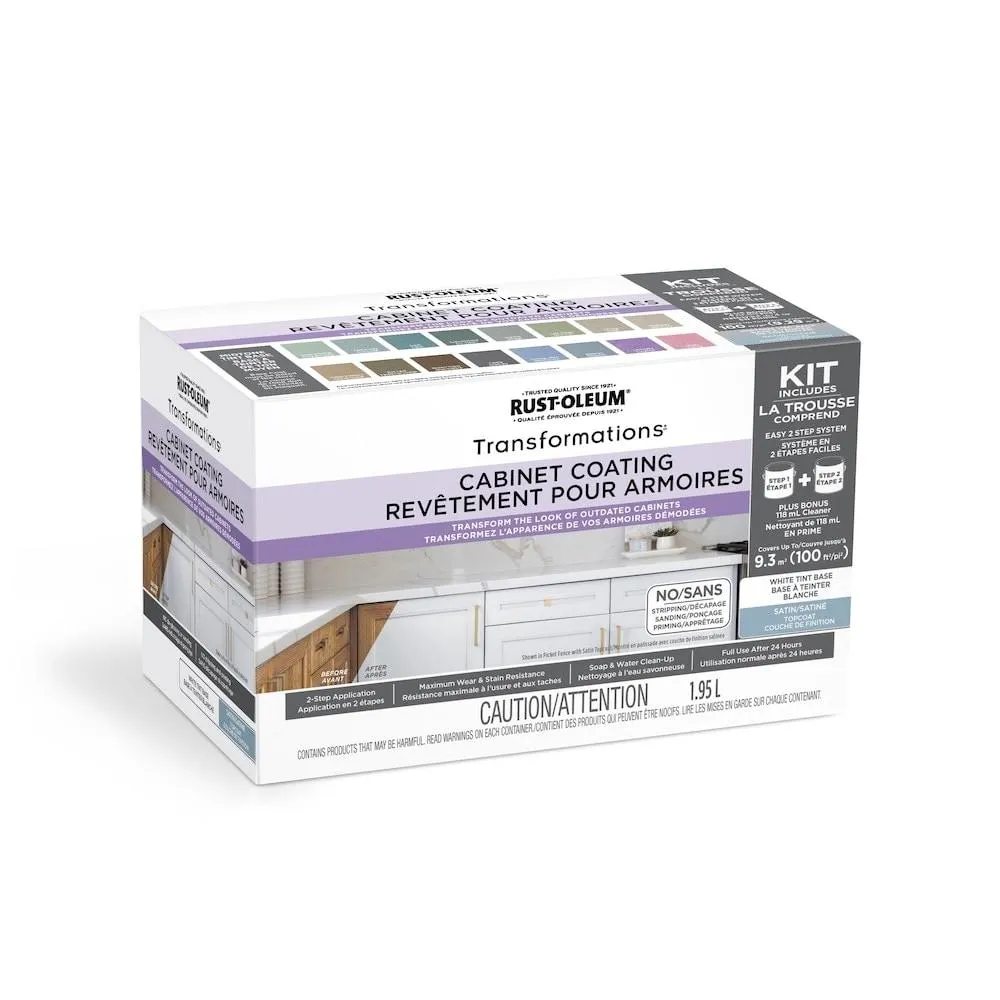 Cabinet Transformations Satin Light White Tint Base, 1.95L 2-Step Kit