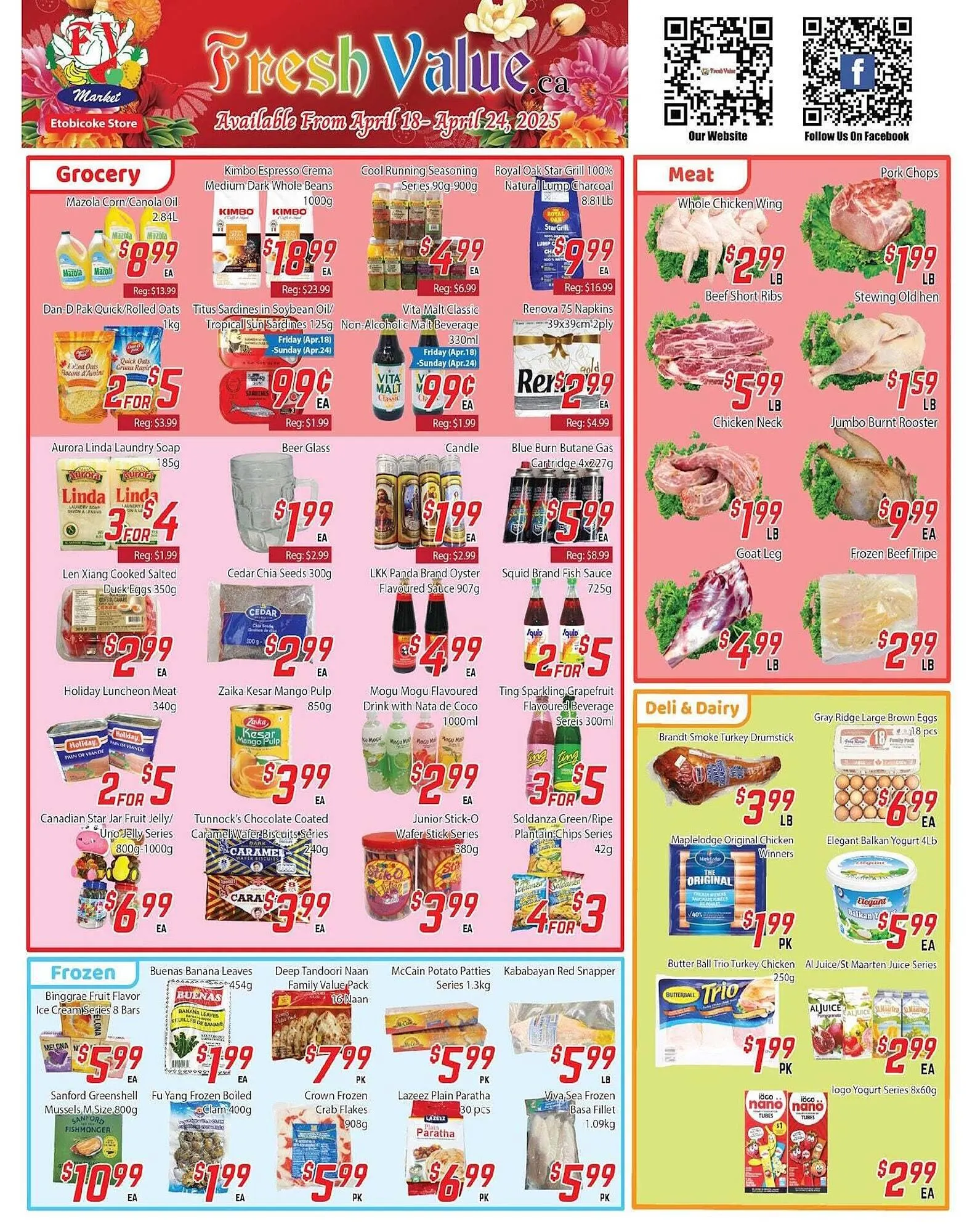 Fresh Value flyer from April 18 to April 25 2025 - flyer page 1
