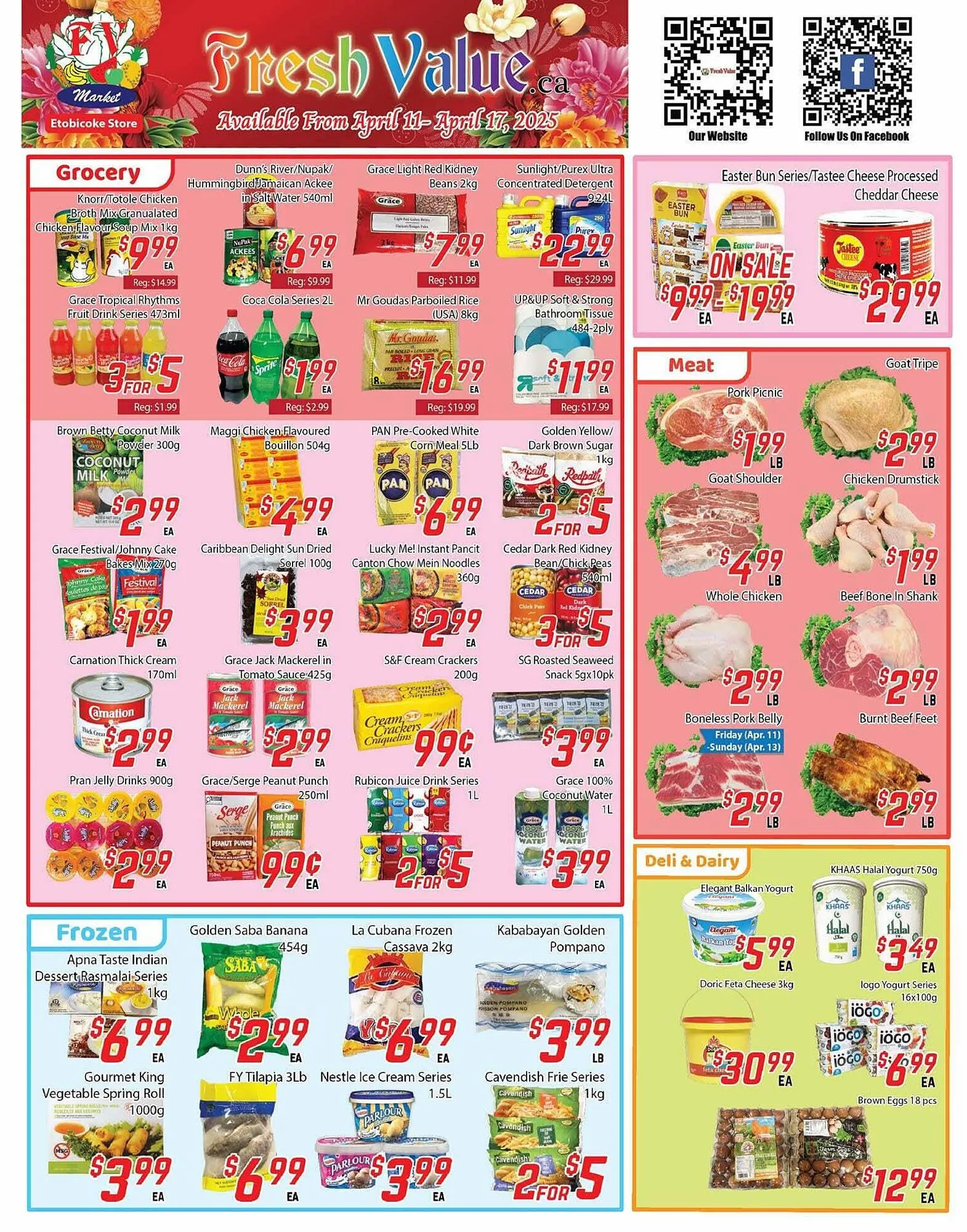 Fresh Value flyer from April 11 to April 18 2025 - flyer page 1