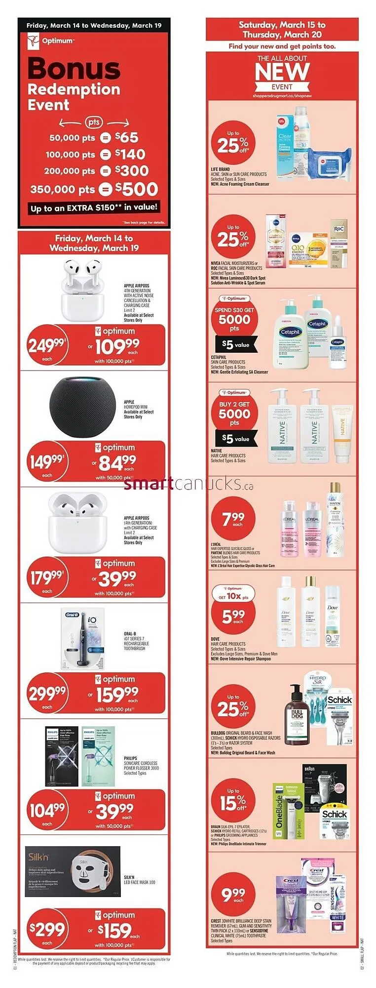 Shoppers Drug Mart flyer from March 13 to March 19 2025 - flyer page 1