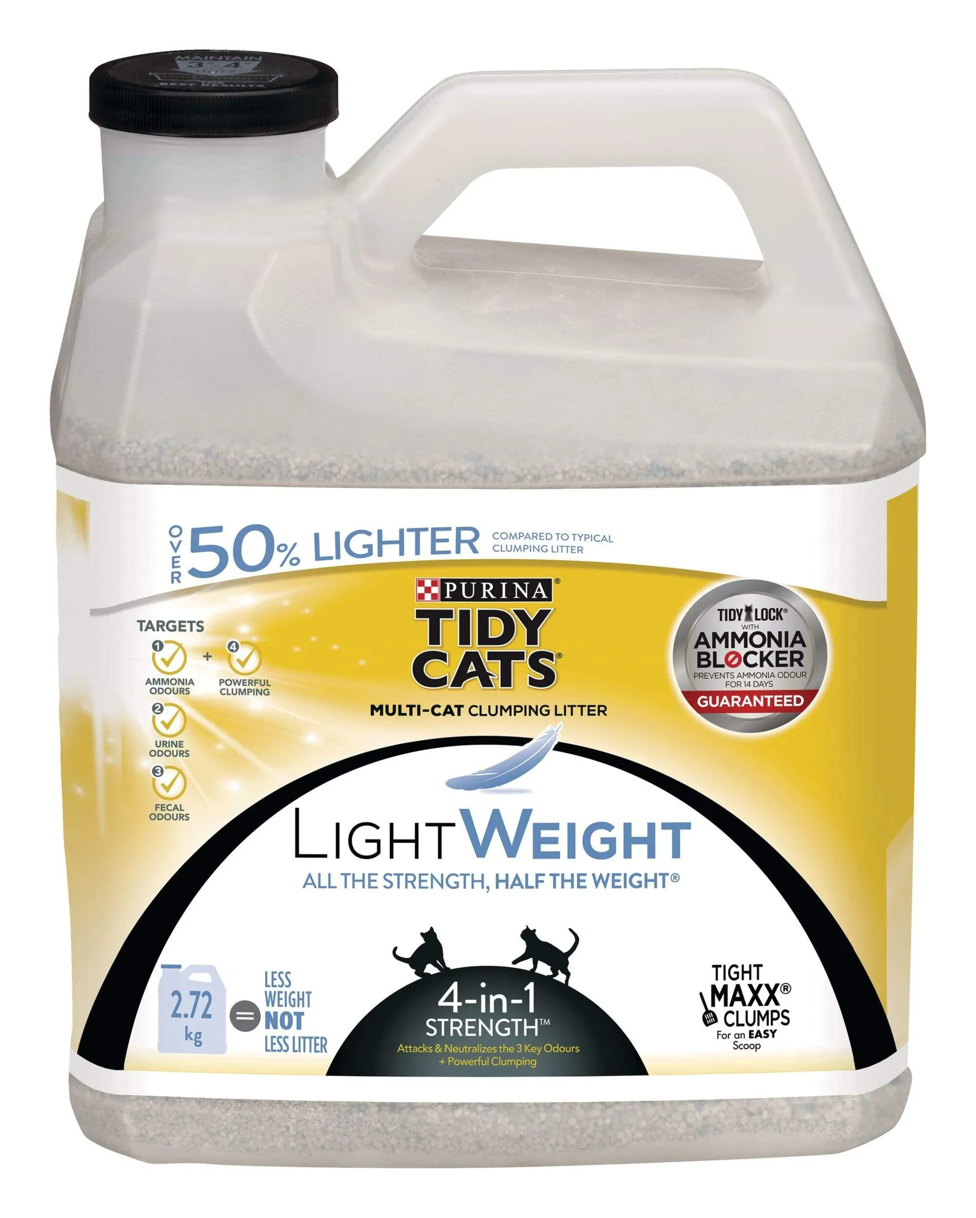 Purina® Tidy Cats® Lightweight 4-in-1 Strength Multi-Cat Clumping Cat Litter, 2.72-kg