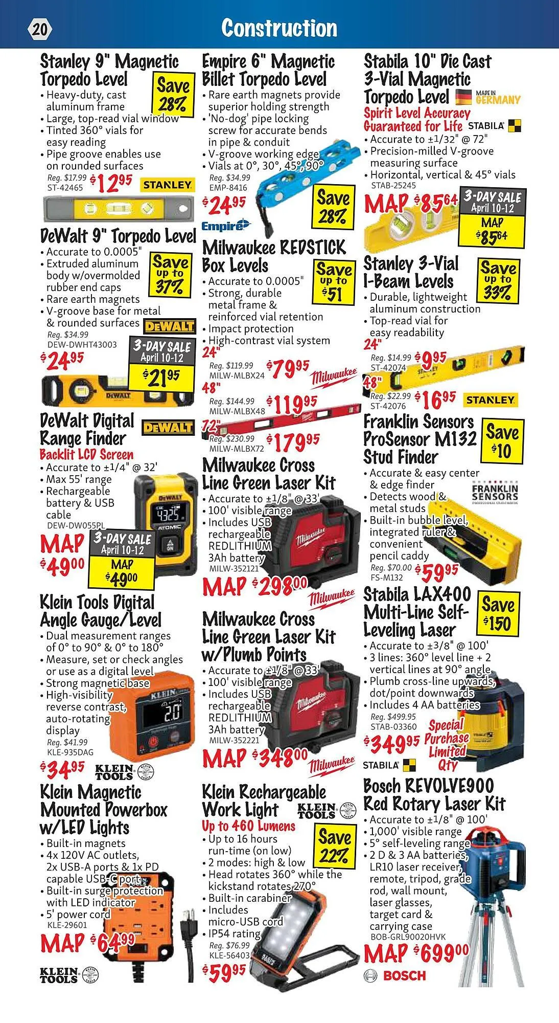 KMS Tools flyer from April 1 to April 30 2025 - flyer page 20