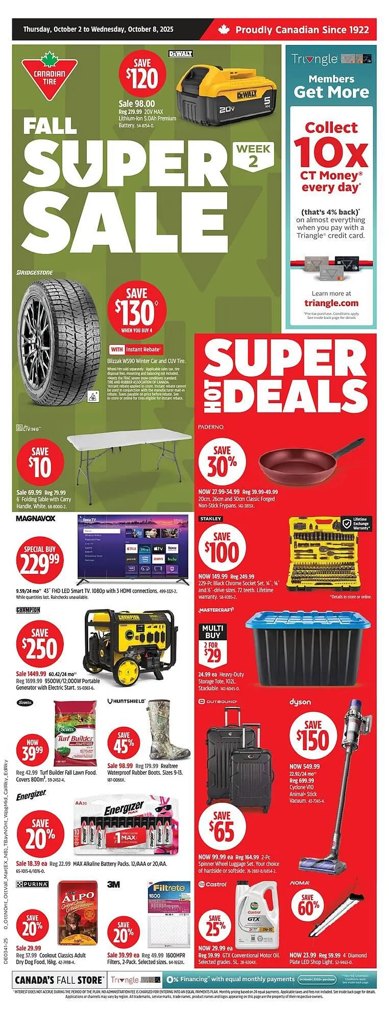 Canadian Tire flyer from October 2 to October 8 2025 - flyer page 1