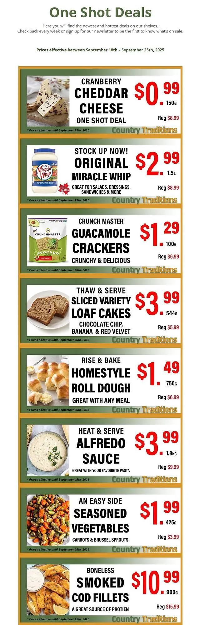Country Traditions flyer from September 19 to September 25 2025 - flyer page 1