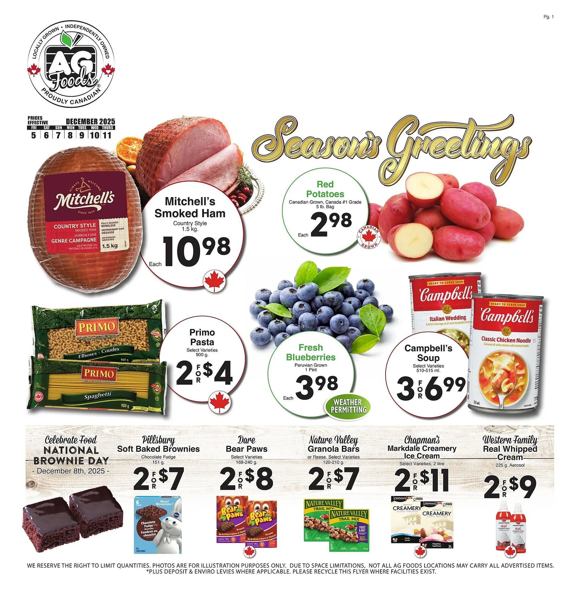 AG Foods flyer from December 5 to December 11 2025 - flyer page 1