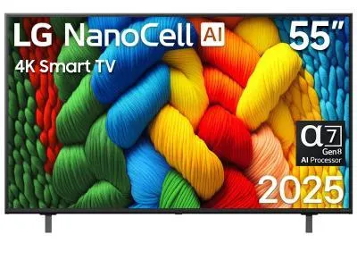 55" LG 55NANO80AUA NanoCell AI NANO80 4K Smart TV 2025