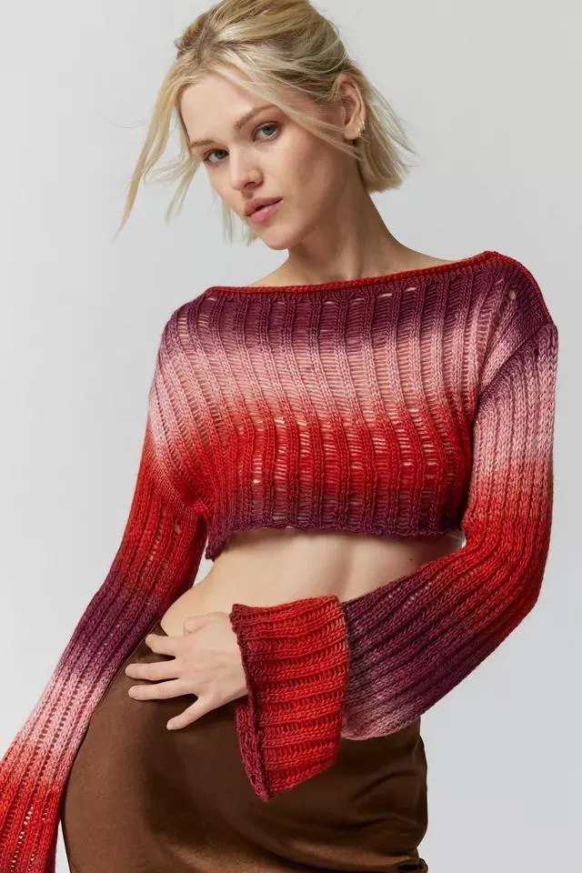 UO Ladder-Knit Shrug Sweater