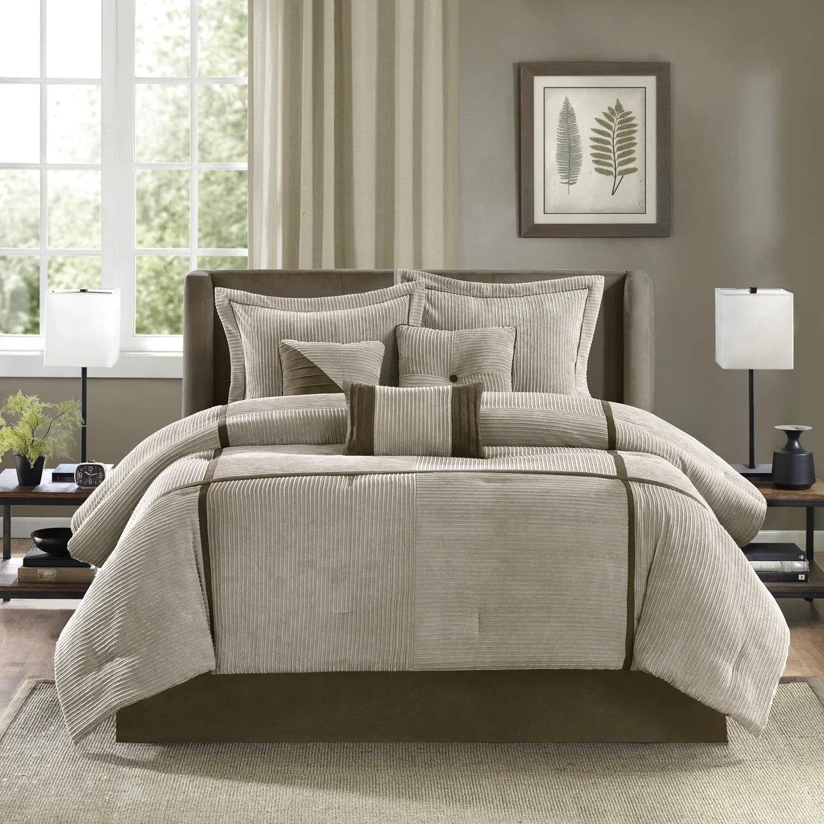 Dallas 7 Piece Micro Corduroy Comforter Set