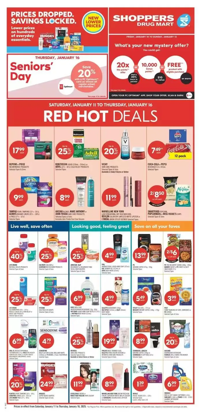 Shoppers Drug Mart Weekly ad from January 11 to January 16 2025 - flyer page 16