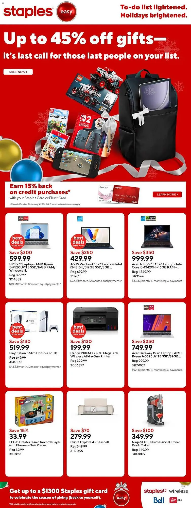 Staples flyer from December 19 to December 24 2025 - flyer page 1