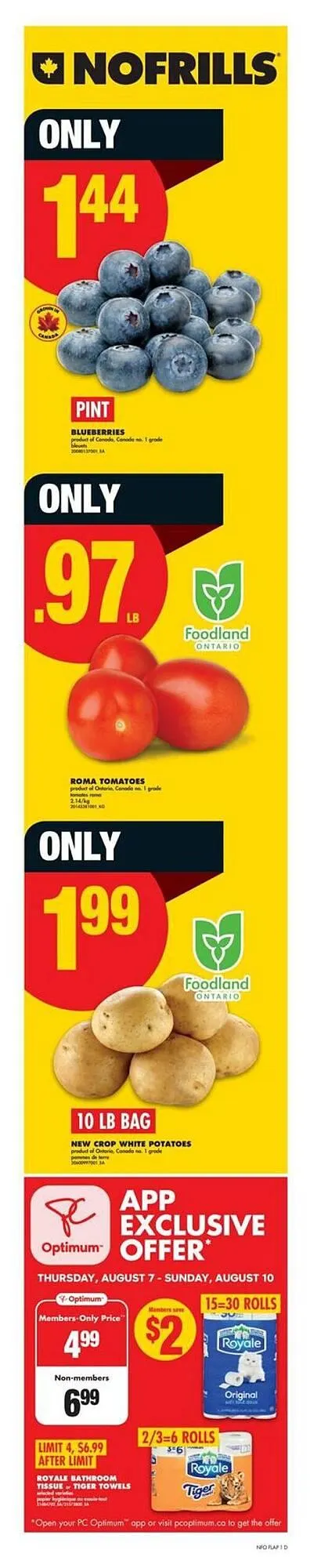 No Frills flyer from August 7 to August 13 2025 - flyer page 1