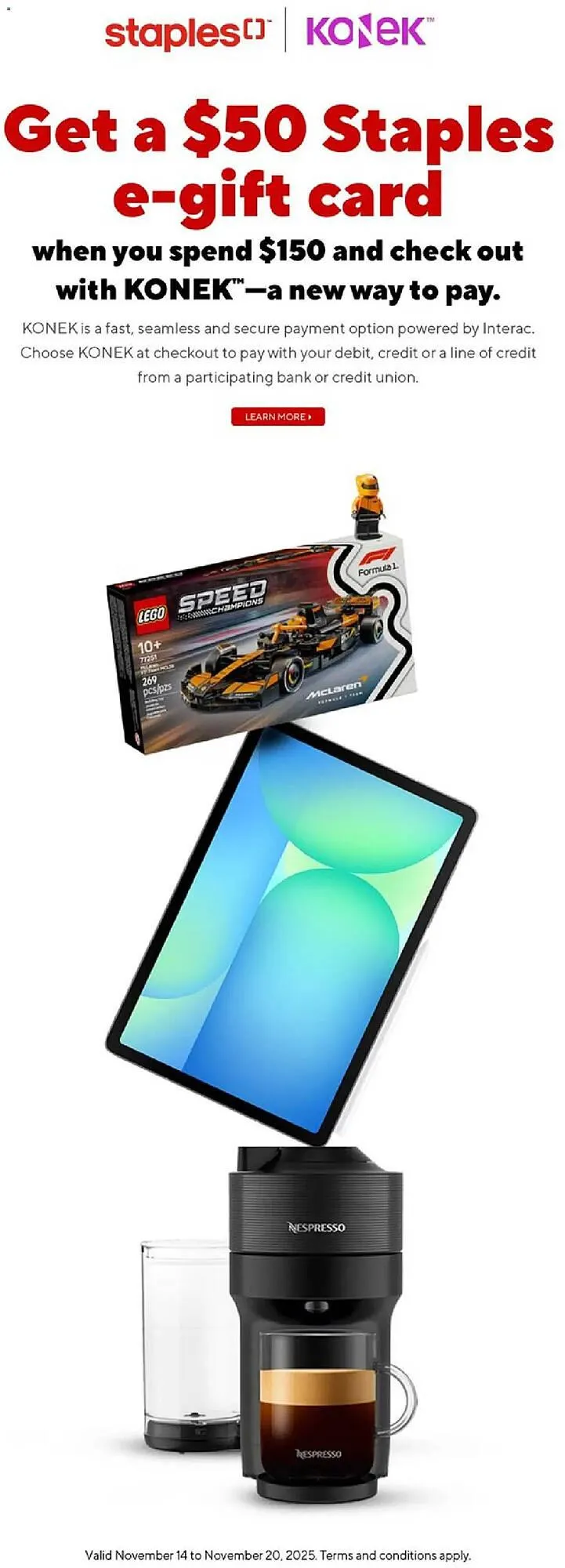 Staples flyer from October 31 to January 3 2026 - flyer page 2