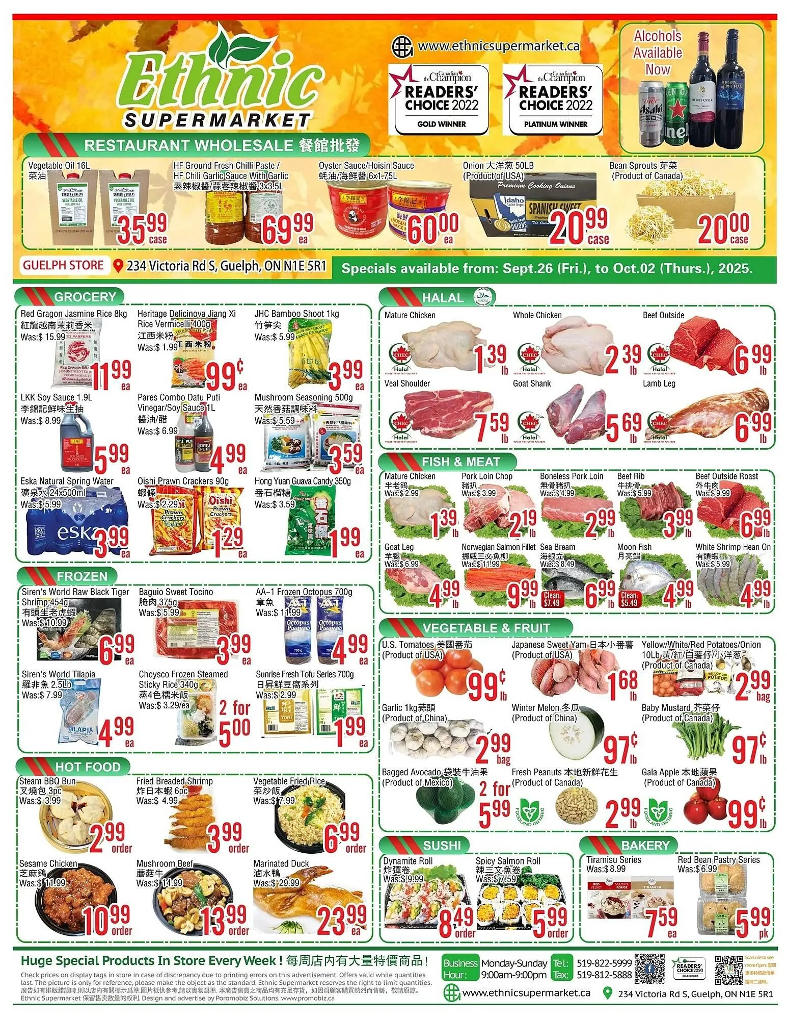 Ethnic Supermarket flyer from September 26 to October 2 2025 - flyer page 1