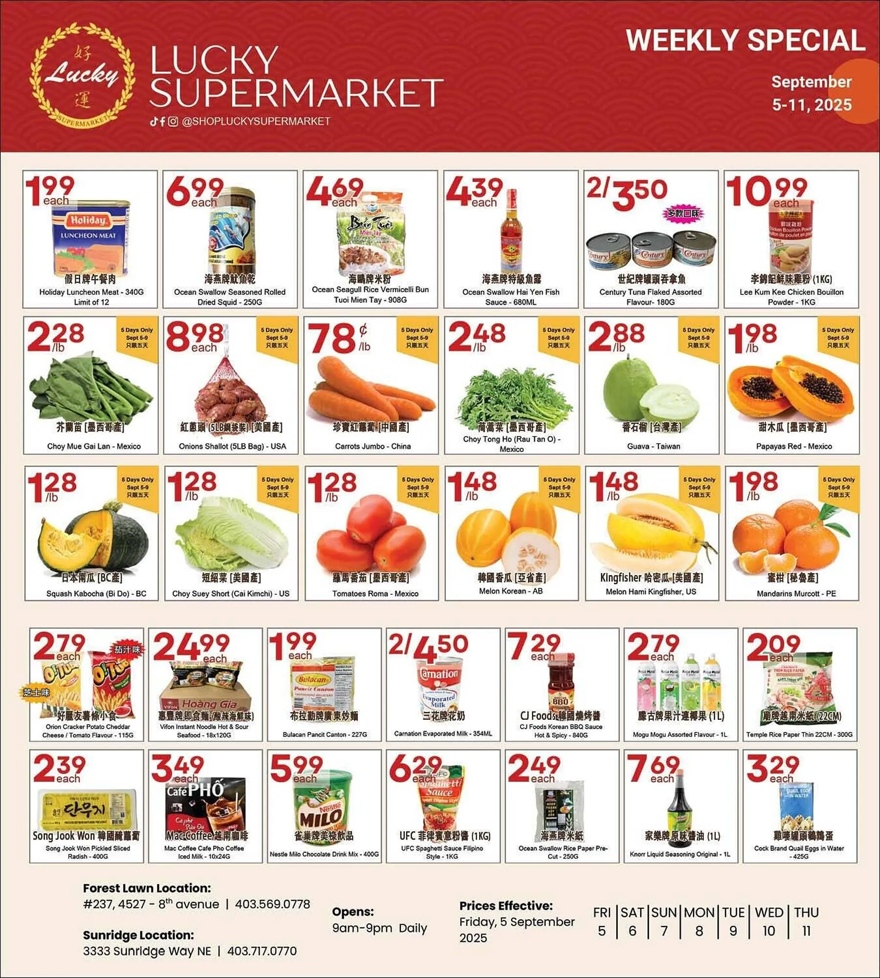 Lucky Supermarket flyer from September 5 to September 12 2025 - flyer page 1
