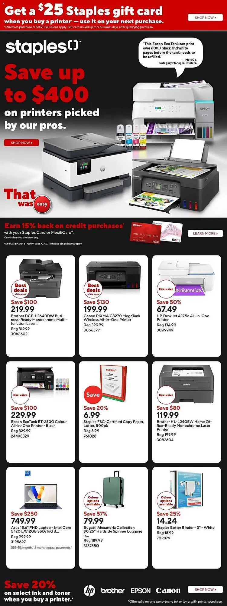 Staples flyer from March 20 to March 27 2026 - flyer page 1