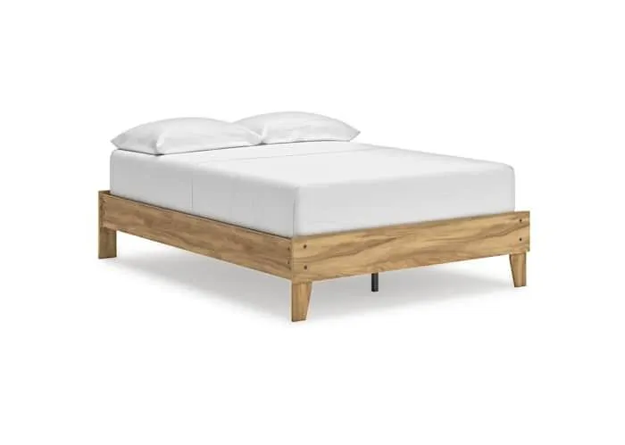 Bermacy Full Platform Bed - Light Brown