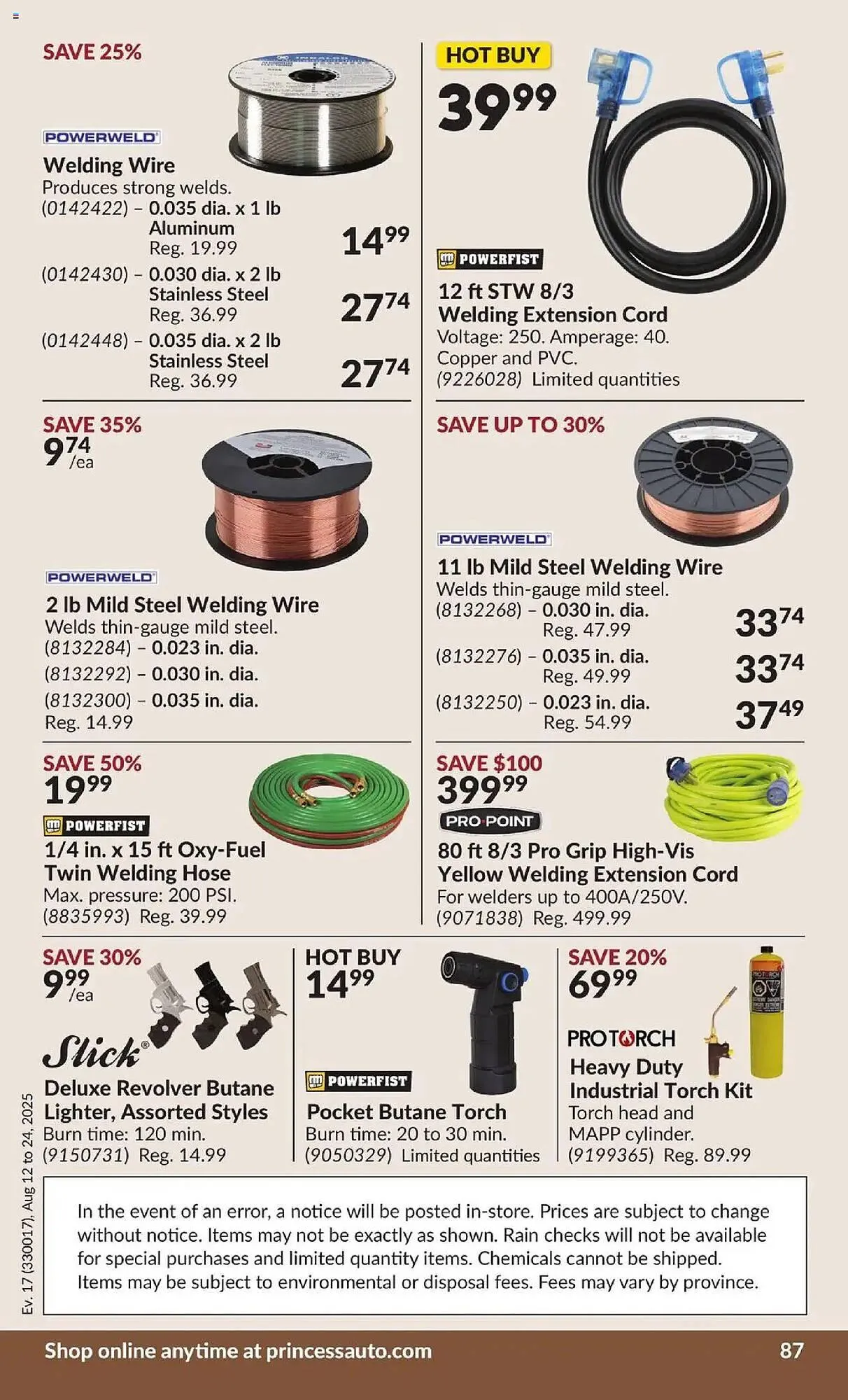 Princess Auto flyer from August 12 to August 25 2025 - flyer page 91