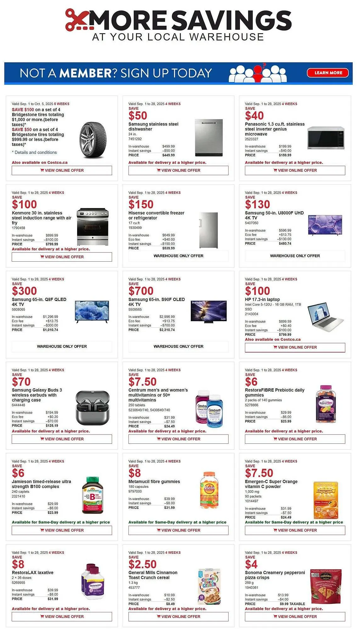 Costco flyer from September 17 to September 24 2025 - flyer page 1