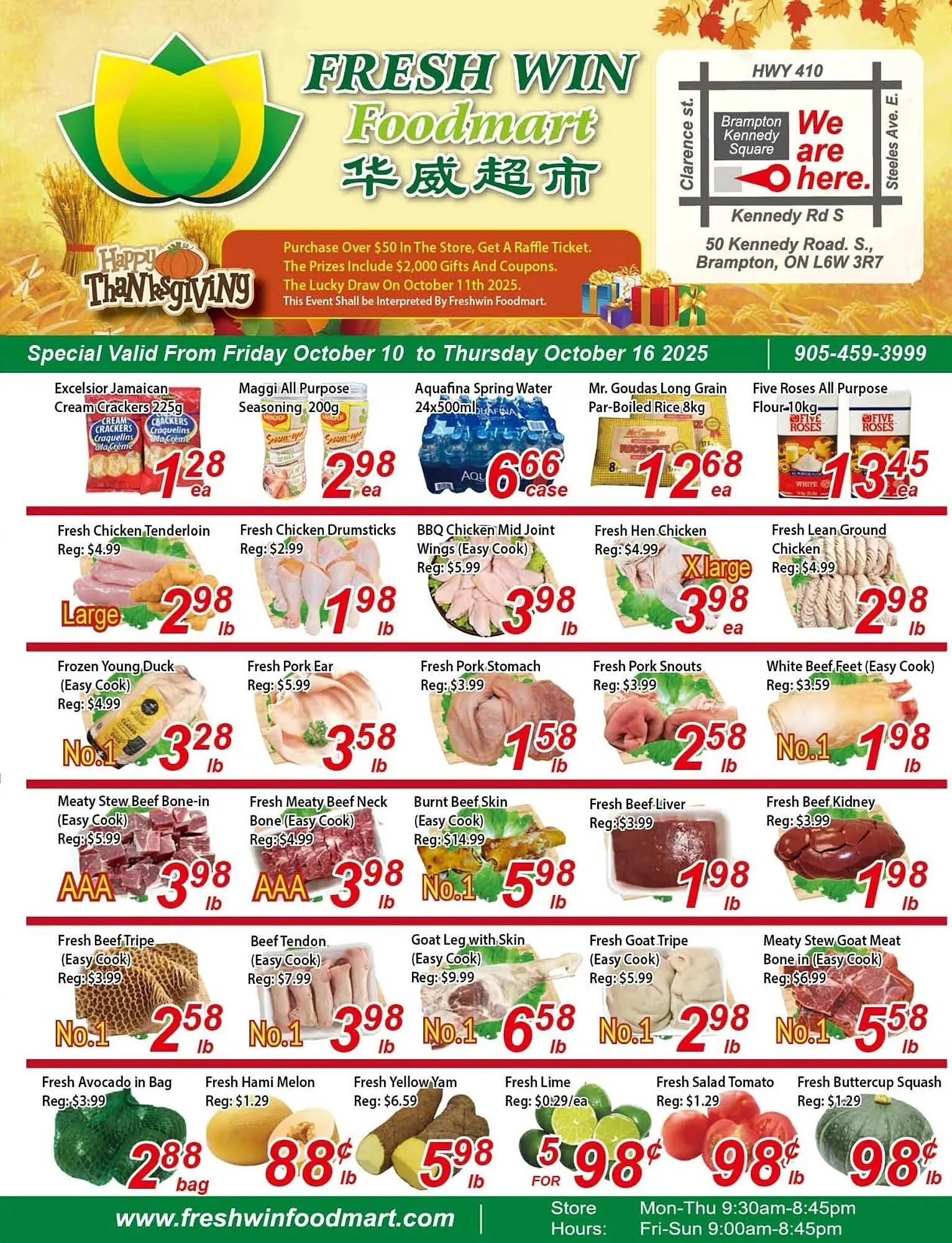 Fresh Win Foodmart flyer from October 10 to October 16 2025 - flyer page 1