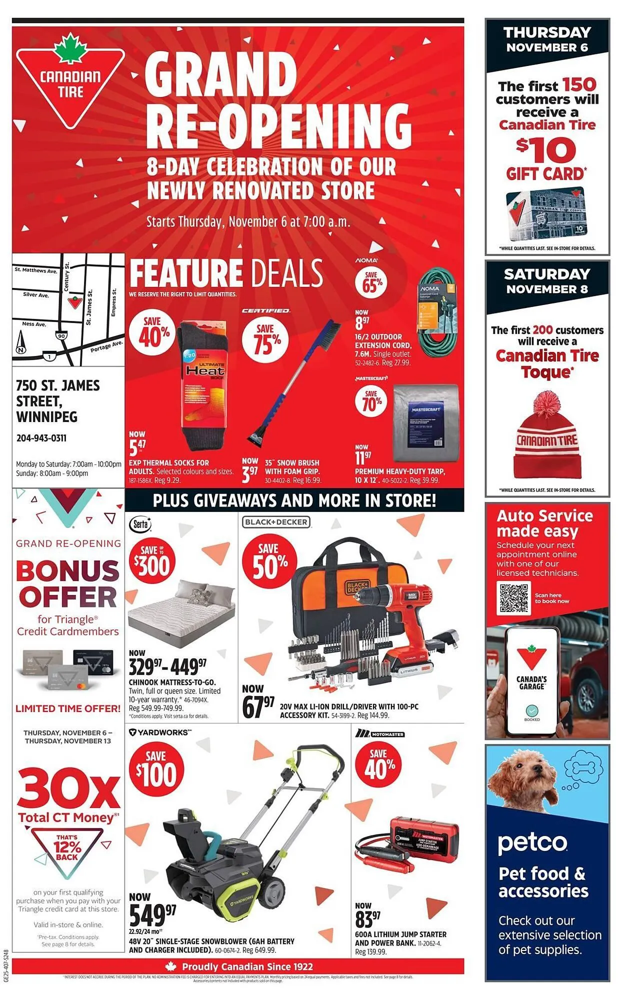 Canadian Tire flyer from November 6 to November 13 2025 - flyer page 1