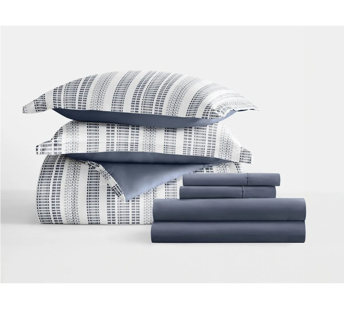 7-Piece Bedding Bundle - Pattern Comforter and Sheet Set