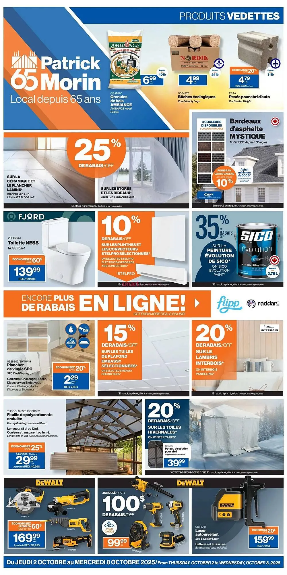Patrick Morin flyer from October 2 to October 15 2025 - flyer page 1