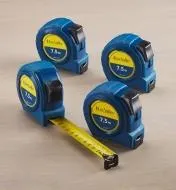 Set of Four 7.5m Right-Hand Lee Valley Tapes