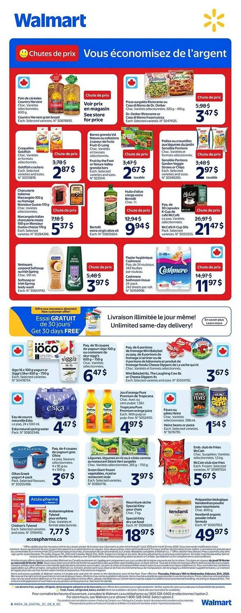 Walmart flyer from February 19 to February 25 2026 - flyer page 2