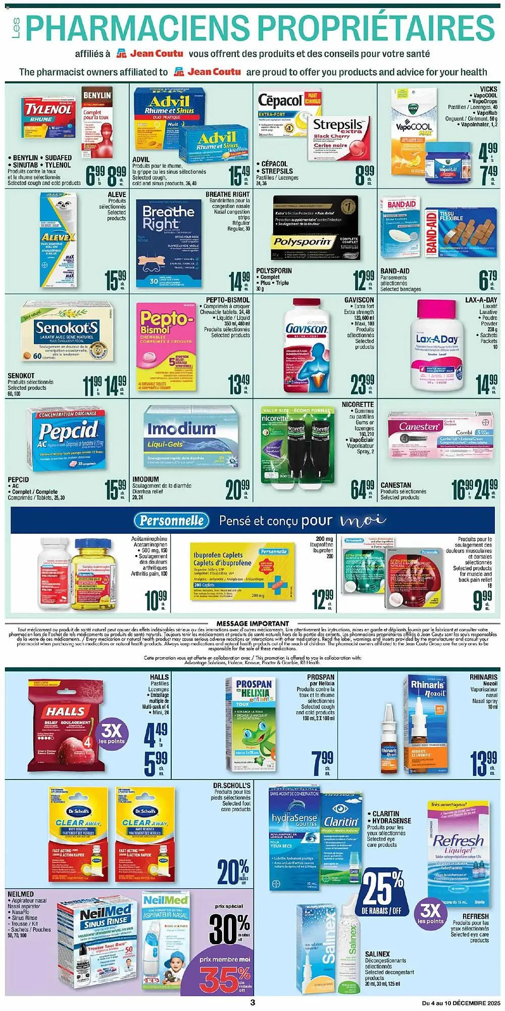 Jean Coutu flyer from December 4 to December 10 2025 - flyer page 3