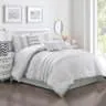 Freya White Microfiber Comforter Set (matching pieces included)